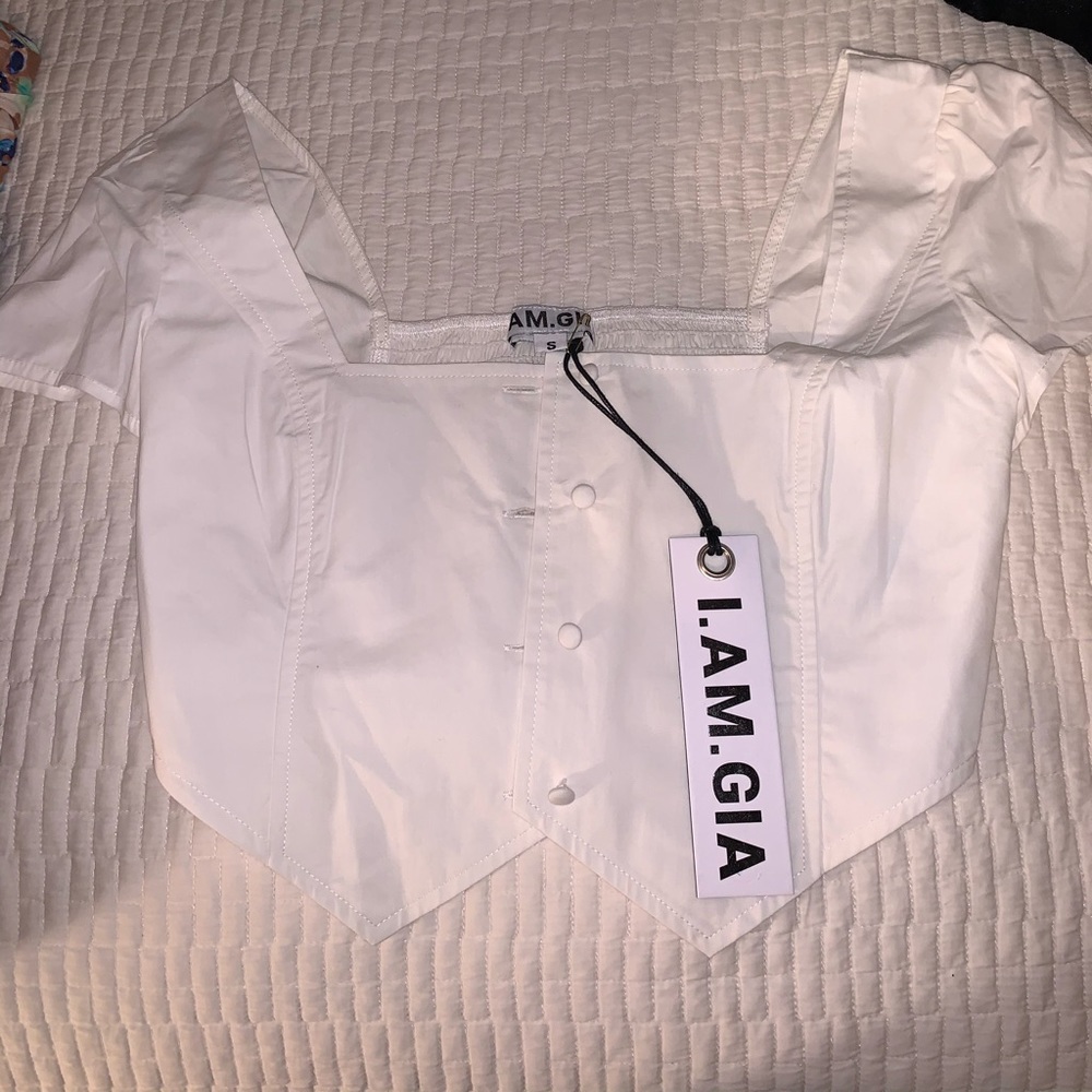 I.AM.GIA ANKAA TOP WHITE NWOT